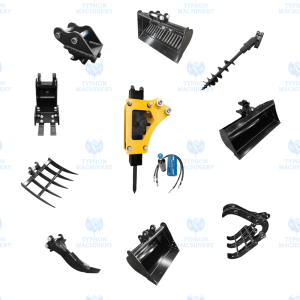 10-in-1 mini excavator attachment bundle
