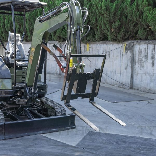 Pallet Fork Attachment for 2.5-3 ton Mini Excavator Adjustable Stabilizer Bar USA
