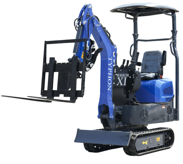 TERROR XI Mini Excavator Digger 13.5hp Gas B&S EPA Engine with 13 Attachments
