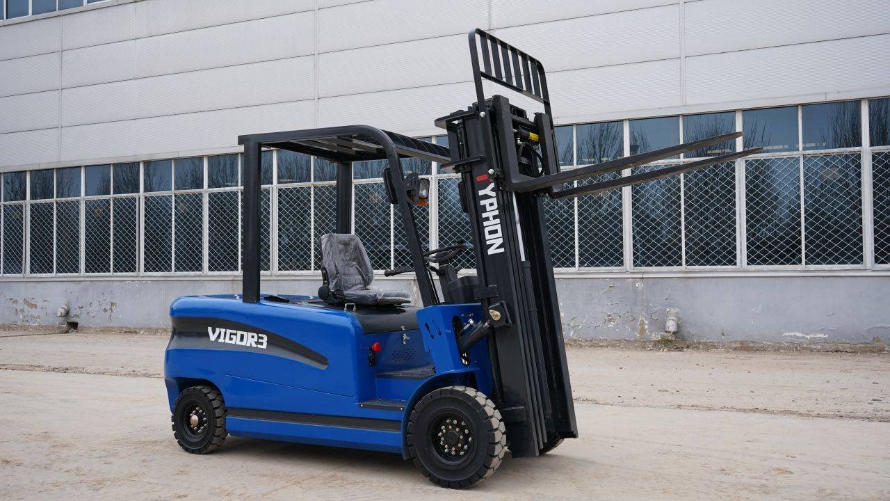 New 2025 TYPHON VIGOR 3.0 Blue Electric Forklift 3 Ton Lifter Lift Truck Jitney Hi-Lo