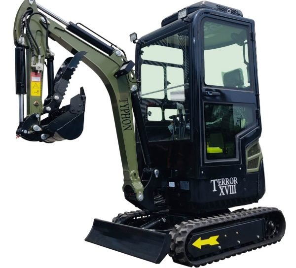 Green TYPHON TERROR XVIII Prestige 2 Ton Mini Excavator KUBOTA Diesel Engine USA