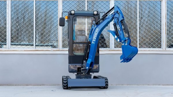TYPHON TERROR XIX Prestige Cabin Mini Excavator 4200lbs 20.4 HP Kubota D902 with Boom Swing, Retractable Tracks