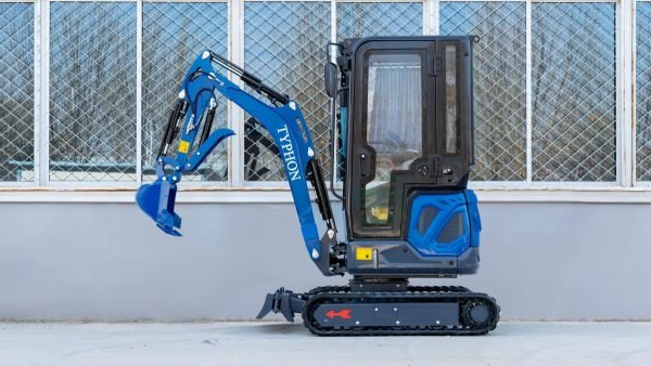 TYPHON TERROR XIX Prestige Cabin Mini Excavator 4200lbs 20.4 HP Kubota D902 with Boom Swing, Retractable Tracks