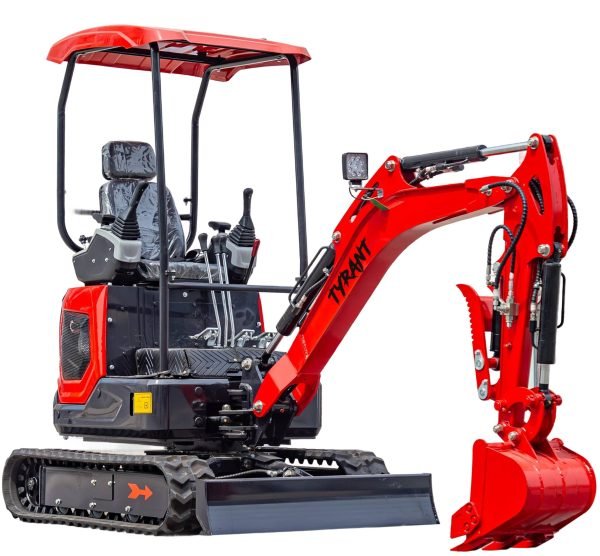 3800lbs TYRANT 17 Diesel Mini Excavator Kubota D902 Engine Side Swing w 12 attachments