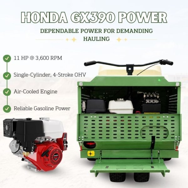 TYPHON THUNDERDUMP 180 Wheeled Dumper Konstructz Series Honda GX390 11 HP 2,866 lb Capacity