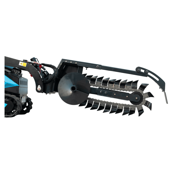 800mm Hydraulic Chain Trencher Attachment for TYPHON STOMP X1300 & STOMP 509 Mini Skid Steers