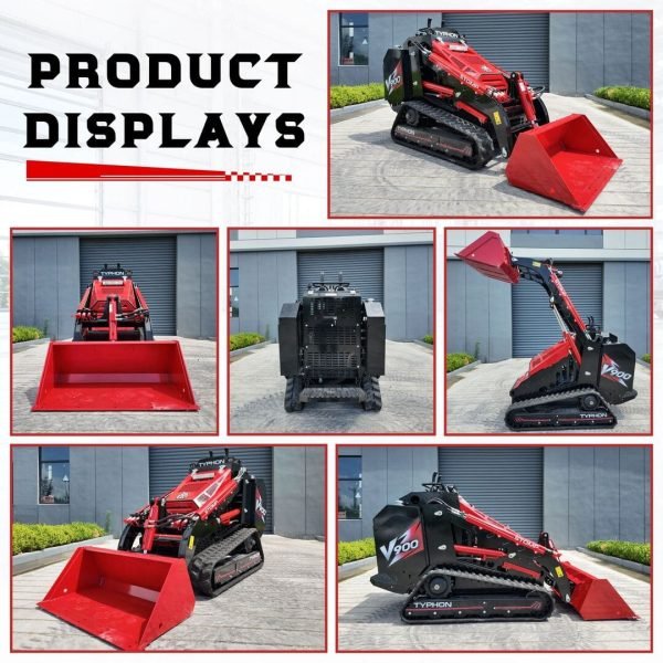 Brand New TYPHON STOMP V900 1.4 Ton Mini Track Loader Featuring Dual Auxiliary Hydraulics & Kubota D1105 25HP USA Engine