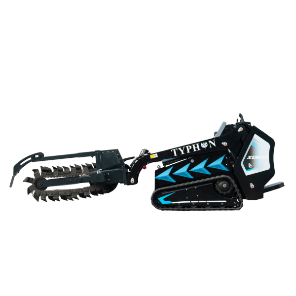 800mm Hydraulic Chain Trencher Attachment for TYPHON STOMP X1300 & STOMP 509 Mini Skid Steers