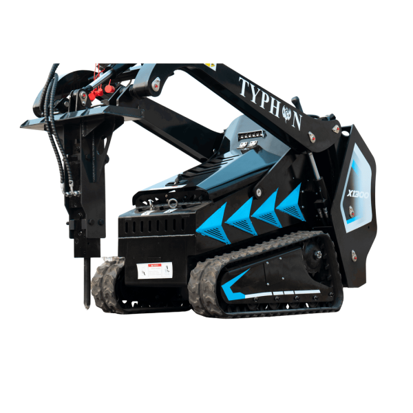 Hydraulic Rock & Concrete Breaker Hammer Attachment for TYPHON STOMP X1300 & STOMP 509 Mini Skid Steer Loader