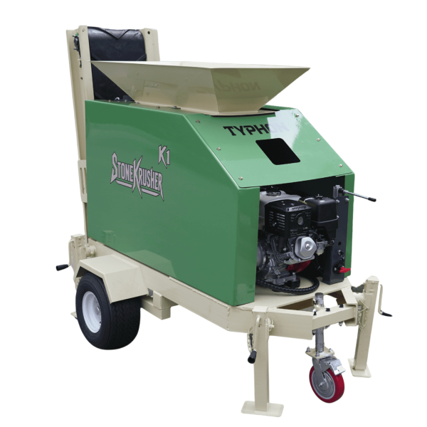 TYPHON STONEKRUSHER K1 Compact Rock Crusher 11.7 HP Honda GX390 Towable Jaw Crusher Konstructz Series