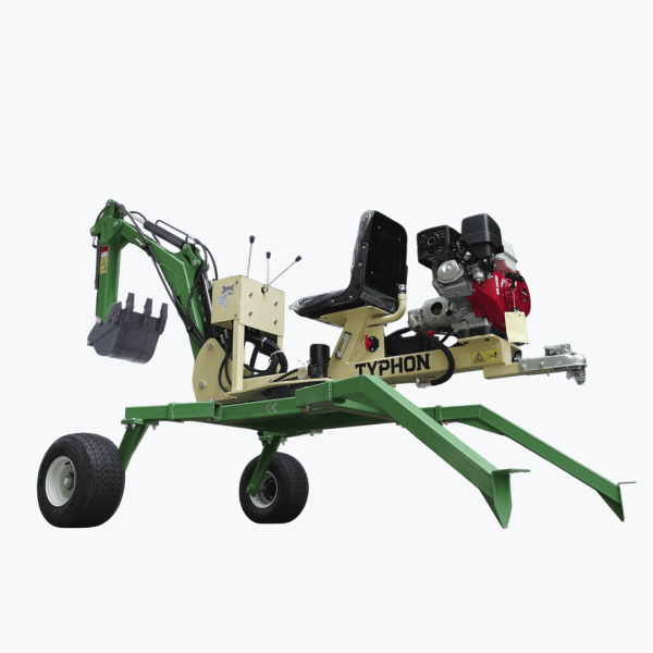 New TYPHON Spider One Mini Excavator, Konstructz Series with EPA-Certified Honda GX390 Engine, Towable Design & Full 360-Degree Rotation