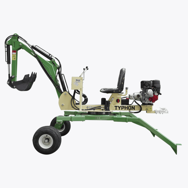 New TYPHON Spider One Mini Excavator, Konstructz Series with EPA-Certified Honda GX390 Engine, Towable Design & Full 360-Degree Rotation
