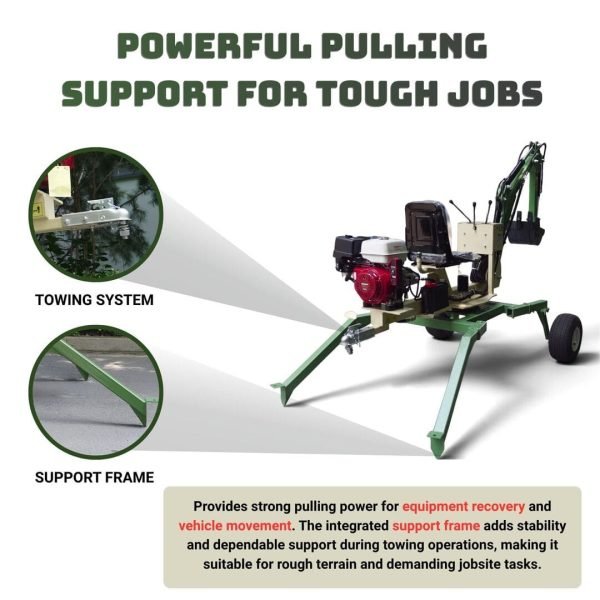 New TYPHON Spider One Mini Excavator, Konstructz Series with EPA-Certified Honda GX390 Engine, Towable Design & Full 360-Degree Rotation