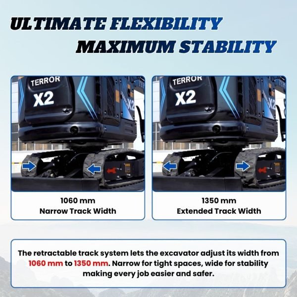 TYPHON TERROR X2 Max Canopy Mini Excavator Powerful 2.5 Ton Compact Machine with Yanmar Engine Advanced Hydraulic System