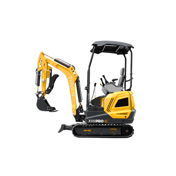 TYPHON TERROR XVII PRO 3800 lb Mini Excavator, Kubota D902 Diesel, Hydraulic Thumb, Pilot Controls, 14kN Dig Force