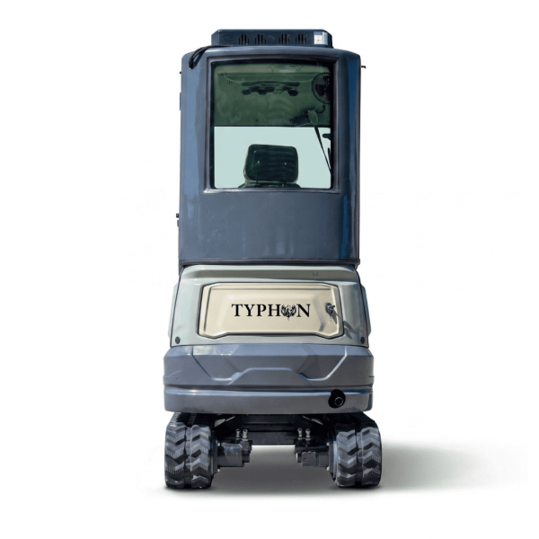 TYPHON TERROR XVII PRO Prestige 4,000 lb Mini Excavator with Kubota D902 Diesel Engine, Boom Swing, A/C & Heater