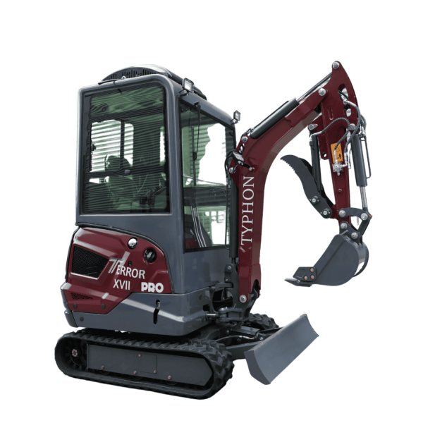 TYPHON TERROR XVII PRO Prestige Edition 4000 lb Enclosed Mini Excavator with Kubota Power & Advanced Hydraulics