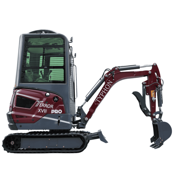 TYPHON TERROR XVII PRO Prestige Edition 4000 lb Enclosed Mini Excavator with Kubota Power & Advanced Hydraulics