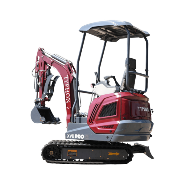 TYPHON TERROR XVII PRO 3800 lbs Mini Excavator Kubota Diesel, Hydraulic Thumb, Dozer Blade & Boom Swing