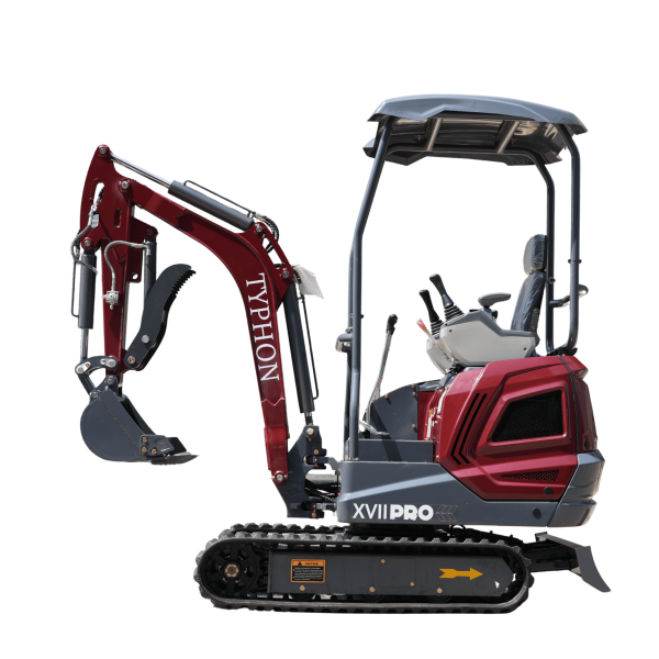 TYPHON TERROR XVII PRO 3800 lbs Mini Excavator Kubota Diesel, Hydraulic Thumb, Dozer Blade & Boom Swing