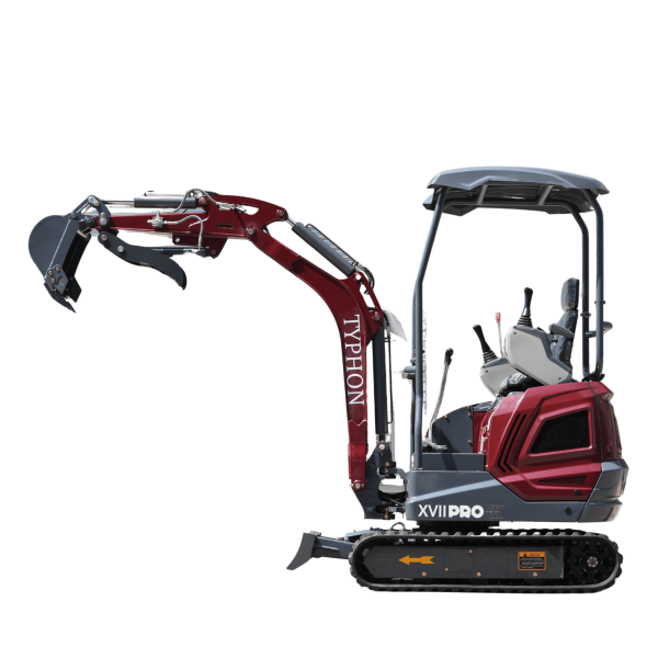 TYPHON TERROR XVII PRO 3800 lbs Mini Excavator Kubota Diesel, Hydraulic Thumb, Dozer Blade & Boom Swing