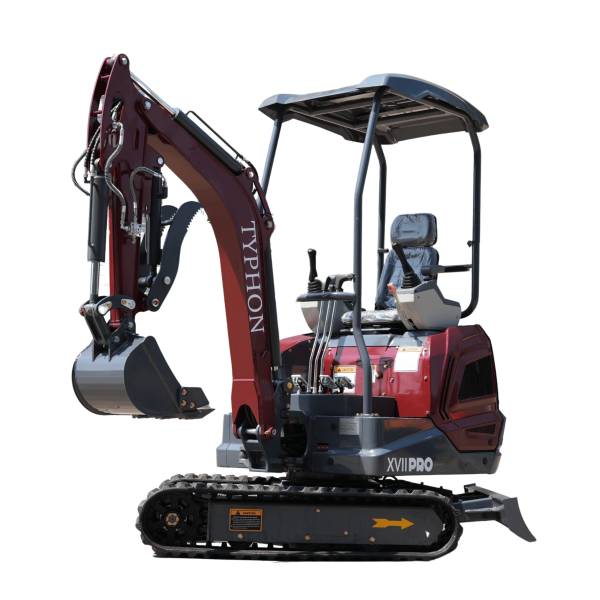 TYPHON TERROR XVII PRO 3800 lbs Mini Excavator Kubota Diesel, Hydraulic Thumb, Dozer Blade & Boom Swing