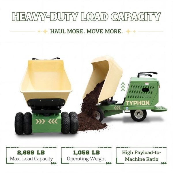 TYPHON THUNDERDUMP 180 Wheeled Dumper Konstructz Series Honda GX390 11 HP 2,866 lb Capacity