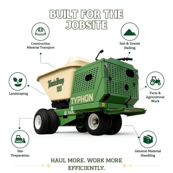 TYPHON THUNDERDUMP 180 Wheeled Dumper Konstructz Series Honda GX390 11 HP 2,866 lb Capacity