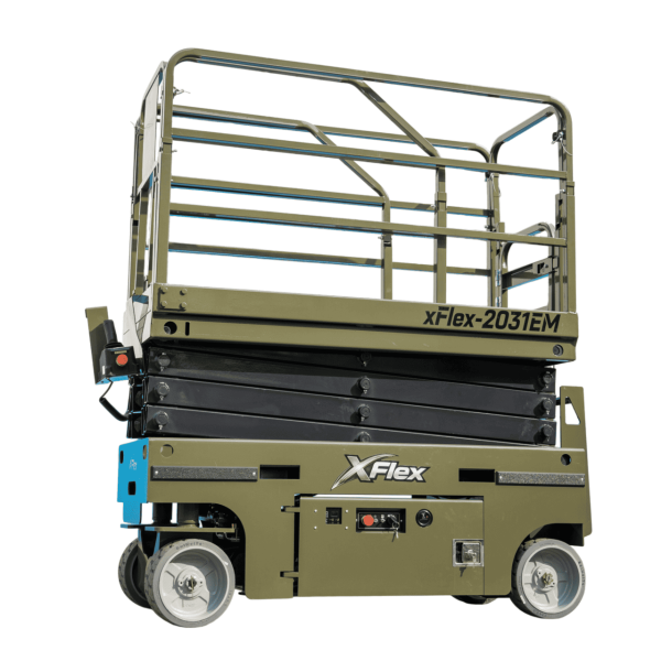 TYPHON xFLEX-2031EM 1.2 Ton Electric Mini Scissor Lift with 20ft Max Platform Height and 19.7" Platform Extend