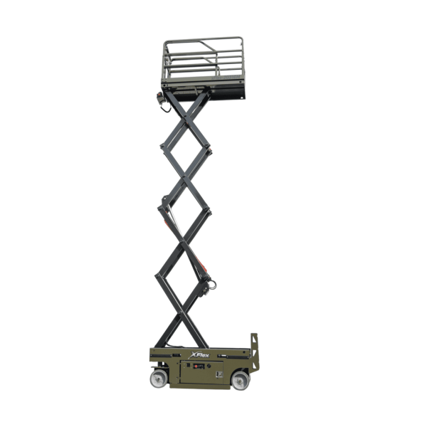 TYPHON xFLEX-2031EM 1.2 Ton Electric Mini Scissor Lift with 20ft Max Platform Height and 19.7" Platform Extend