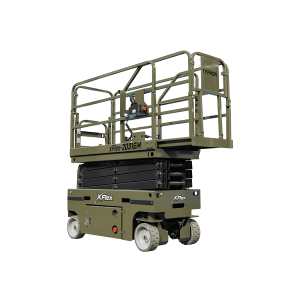 TYPHON xFLEX-2031EM 1.2 Ton Electric Mini Scissor Lift with 20ft Max Platform Height and 19.7" Platform Extend