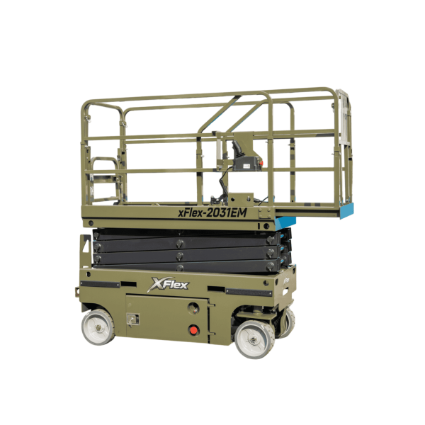 TYPHON xFLEX-2031EM 1.2 Ton Electric Mini Scissor Lift with 20ft Max Platform Height and 19.7" Platform Extend