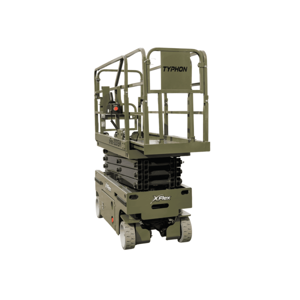 TYPHON xFLEX-2031EM 1.2 Ton Electric Mini Scissor Lift with 20ft Max Platform Height and 19.7" Platform Extend