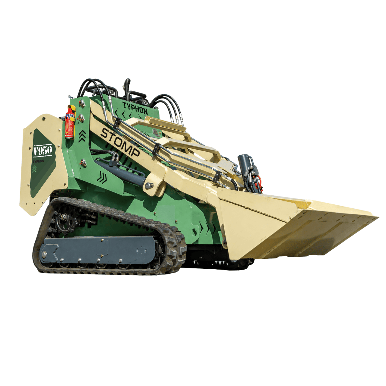 Typhon Stomp V950 Mini Skid Steer Track Loader – Konstructz Series 1.5 Ton 25HP Kubota D1105 Engine